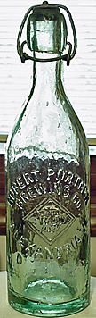 ROBERT PORTNER BREWING COMPANY EMBOSSED BEER BOTTLE