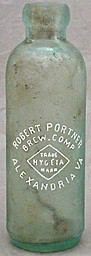 ROBERT PORTNER BREWING COMPANY EMBOSSED BEER BOTTLE