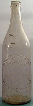 ROBERT PORTNER BREWING COMPANY EMBOSSED BEER BOTTLE