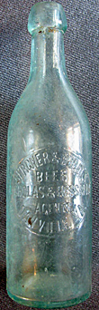 BERGNER & ENGEL'S BEER EMBOSSED BEER BOTTLE