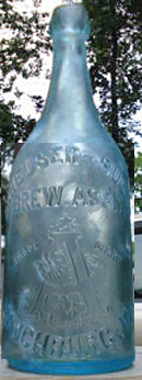 ANHEUSER BUSCH BREWING ASSOCIATION EMBOSSED BEER BOTTLE