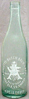 ANHEUSER-BUSCH BREWING ASSOCIATION EMBOSSED BEER BOTTLE