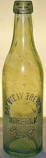 BAY VIEW BREWERY EMBOSSED BEER BOTTLE