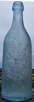 BAY VIEW BREWERY EMBOSSED BEER BOTTLE