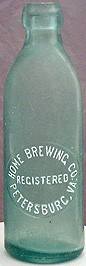 HOME BREWING COMPANY EMBOSSED BEER BOTTLE