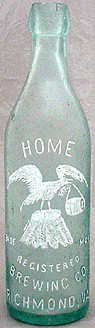 HOME BREWING COMPANY EMBOSSED BEER BOTTLE