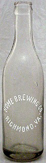 HOME BREWING COMPANY EMBOSSED BEER BOTTLE