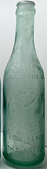 HOME BREWING COMPANY EMBOSSED BEER BOTTLE