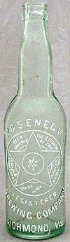 ROSENEGK BREWING COMPANY EMBOSSED BEER BOTTLE