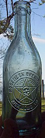 ROSENEGK BREWING COMPANY EMBOSSED BEER BOTTLE