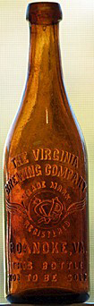 THE VIRGINIA BREWING COMPANY EMBOSSED BEER BOTTLE