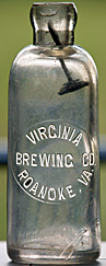 THE VIRGINIA BREWING COMPANY EMBOSSED BEER BOTTLE