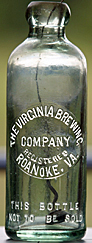 THE VIRGINIA BREWING COMPANY EMBOSSED BEER BOTTLE