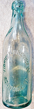 THE VIRGINIA BREWING COMPANY EMBOSSED BEER BOTTLE