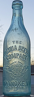 THE VIRGINIA BREWING COMPANY EMBOSSED BEER BOTTLE