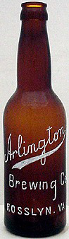 ARLINGTON BREWING COMPANY EMBOSSED BEER BOTTLE