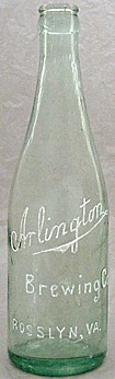 ARLINGTON BREWING COMPANY EMBOSSED BEER BOTTLE