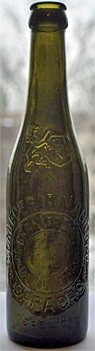 CERVECERIA NACIONAL EMBOSSED BEER BOTTLE