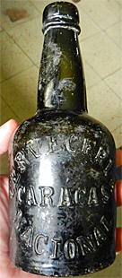 CERVECERIA NACIONAL EMBOSSED BEER BOTTLE