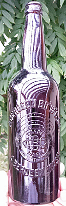 ABERDEEN BREWING COMPANY EMBOSSED BEER BOTTLE