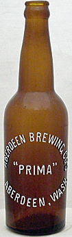 ABERDEEN BREWING COMPANY EMBOSSED BEER BOTTLE