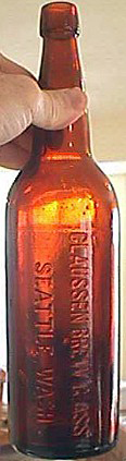 CLAUSSEN BREWING ASSOCIATION EMBOSSED BEER BOTTLE