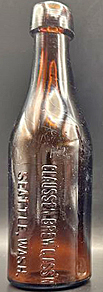 CLAUSSEN BREWING ASSOCIATION EMBOSSED BEER BOTTLE