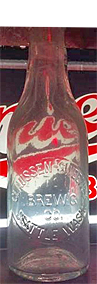 CLAUSSEN - SWEENEY BREWING COMPANY EMBOSSED BEER BOTTLE