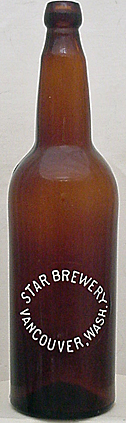 STAR BREWERY EMBOSSED BEER BOTTLE