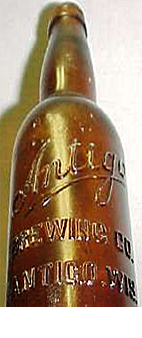 ANTIGO BREWING COMPANY EMBOSSED BEER BOTTLE