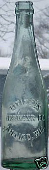 CITIZENS BREWING COMPANY EMBOSSED BEER BOTTLE