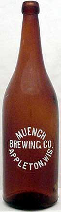 MUENCH BREWING COMPANY EMBOSSED BEER BOTTLE