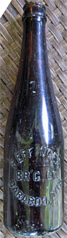 F. EFFINGER BREWING COMPANY EMBOSSED BEER BOTTLE