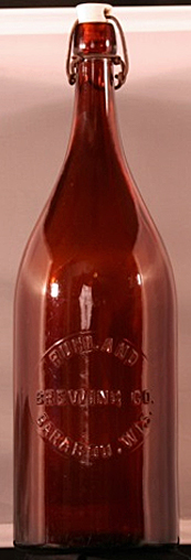 RUHLAND BREWING COMPANY EMBOSSED BEER BOTTLE