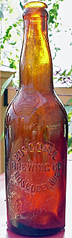 BOSCOBEL BREWING COMPANY EMBOSSED BEER BOTTLE