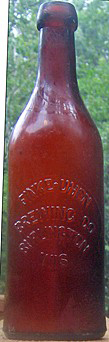 FINKE - UHEN BREWING COMPANY EMBOSSED BEER BOTTLE