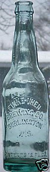 FINKE - UHEN BREWING COMPANY EMBOSSED BEER BOTTLE