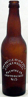 J. LEINENKUGEL BREWING COMPANY EMBOSSED BEER BOTTLE