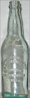 J. LEINENKUGEL BREWING COMPANY EMBOSSED BEER BOTTLE