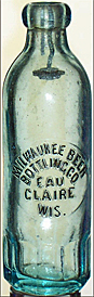 MILWAUKEE BEER EMBOSSED BEER BOTTLE