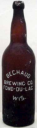 BECHAUD BREWING COMPANY EMBOSSED BEER BOTTLE