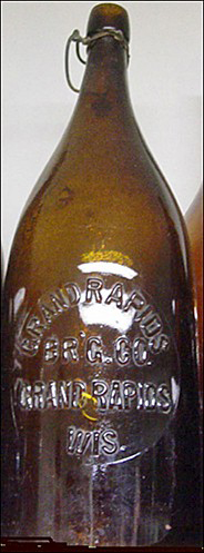 GRAND RAPIDS BREWING COMPANY EMBOSSED BEER BOTTLE