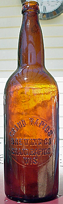 GRAND RAPIDS BREWING COMPANY EMBOSSED BEER BOTTLE