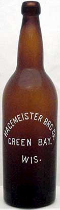 HAGEMEISTER BREWING COMPANY EMBOSSED BEER BOTTLE