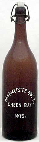 HAGEMEISTER BREWING COMPANY EMBOSSED BEER BOTTLE