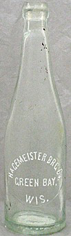 HAGEMEISTER BREWING COMPANY EMBOSSED BEER BOTTLE