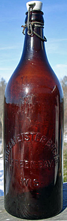 HAGEMEISTER BREWING COMPANY EMBOSSED BEER BOTTLE