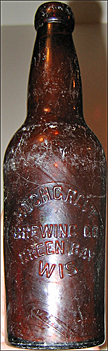 HOCHGREVE BREWING COMPANY EMBOSSED BEER BOTTLE