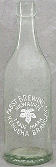 PABST BREWING COMPANY EMBOSSED BEER BOTTLE