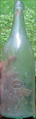 G. HEILEMAN BREWING COMPANY EMBOSSED BEER BOTTLE